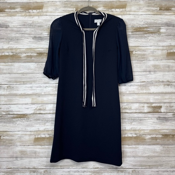 Scapa Lauren Perre Women’s 1/2 Sleeve Navy Midi Dress size XS - Picture 1 of 9